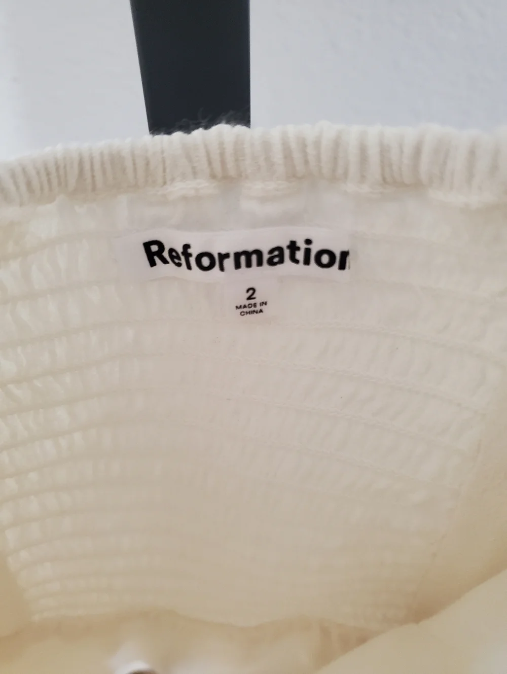 REFORMATIONKatana Sweetheart-Neckline Woven-Blend Top